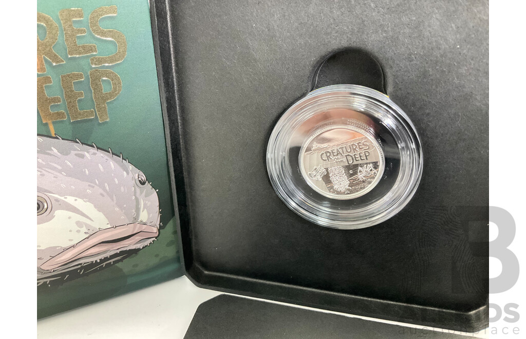 Australian RAM 2023 Silver Proof One Dollar Coin, Creratures of the Deep .999