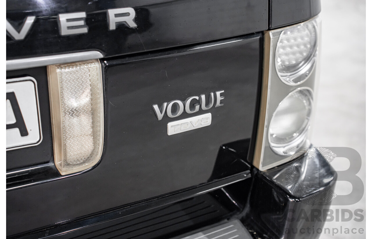 1/2007 Land Rover Range Rover Vogue Luxury TdV8 MY07 4d Wagon Santorini Black Twin Turbo Diesel V8 3.6L