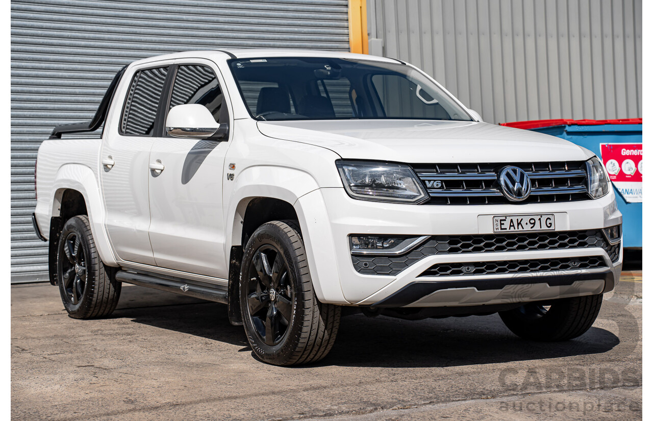 12/2018 Volkswagen Amarok V6 TDI 580 Highline Black Edition (4x4) 2H MY19 Dual Cab Utility Candy White Turbo Diesel 3.0L