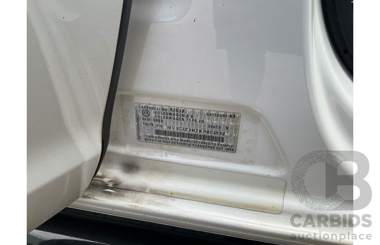 12/2018 Volkswagen Amarok V6 TDI 580 Highline Black Edition (4x4) 2H MY19 Dual Cab Utility Candy White Turbo Diesel 3.0L