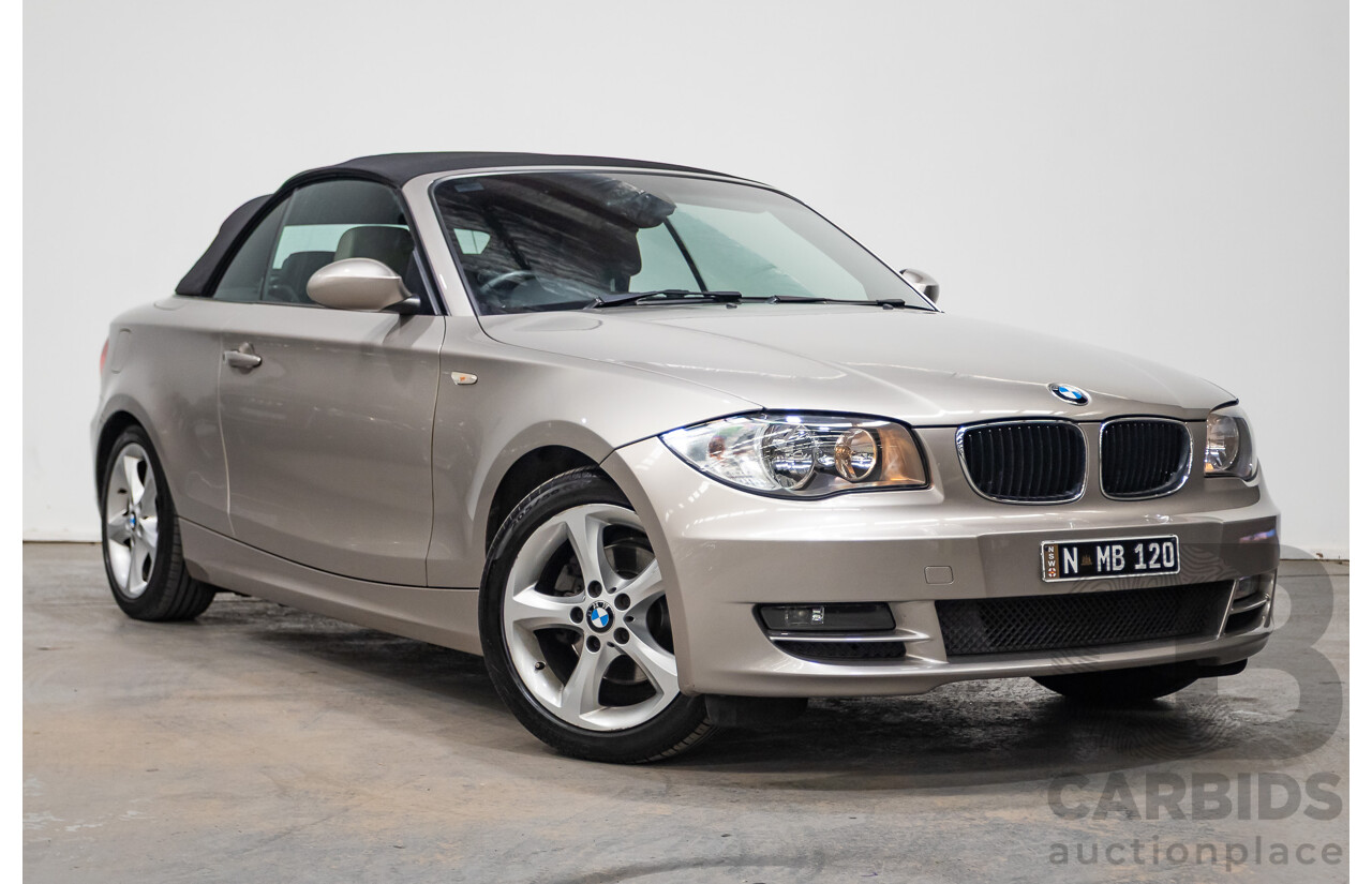 1/2009 BMW 120i E88 MY09 2d Convertible Cashmere Silver Metallic 2.0L