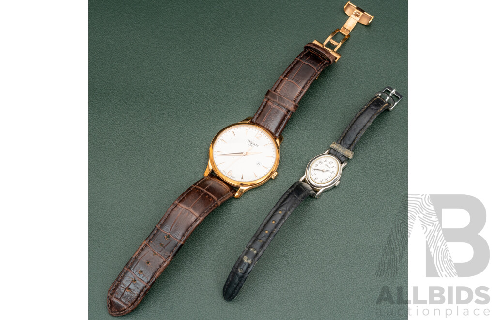 Tissot 1853 Mens Watch, T063610A with Vintage Lorus Ladies Watch
