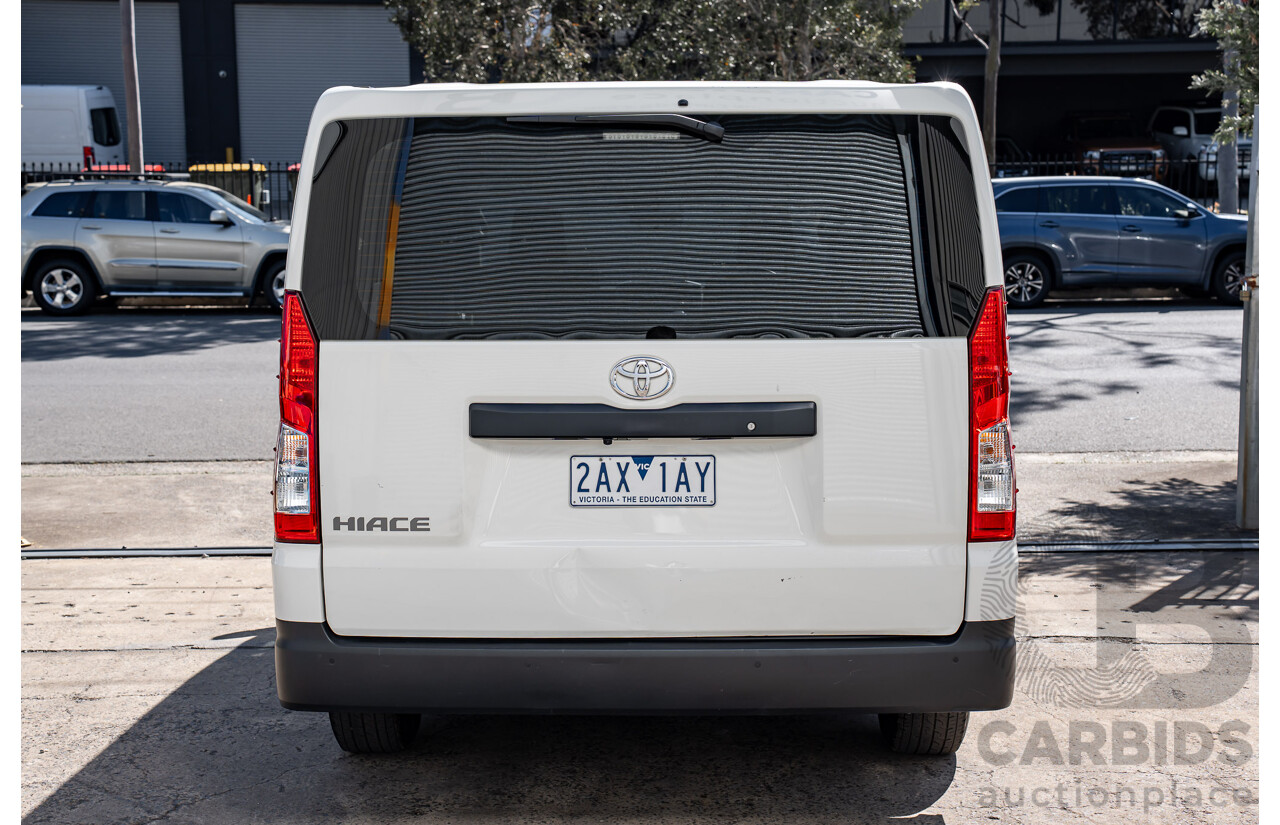 10/2023 Toyota Hiace LWB Panel Option (RWD) GDH300R 5D Van French Vanilla White Turbo Diesel 2.8L