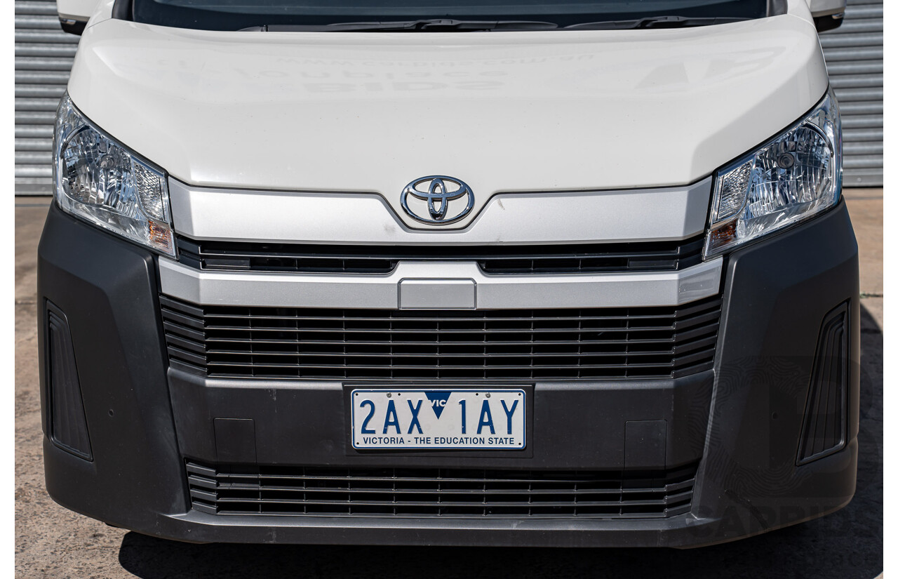 10/2023 Toyota Hiace LWB Panel Option (RWD) GDH300R 5D Van French Vanilla White Turbo Diesel 2.8L