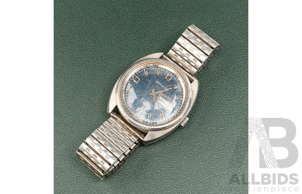 Sandoz Vintage Automatic 25 Jewels Watch, Cobalt Blue Face