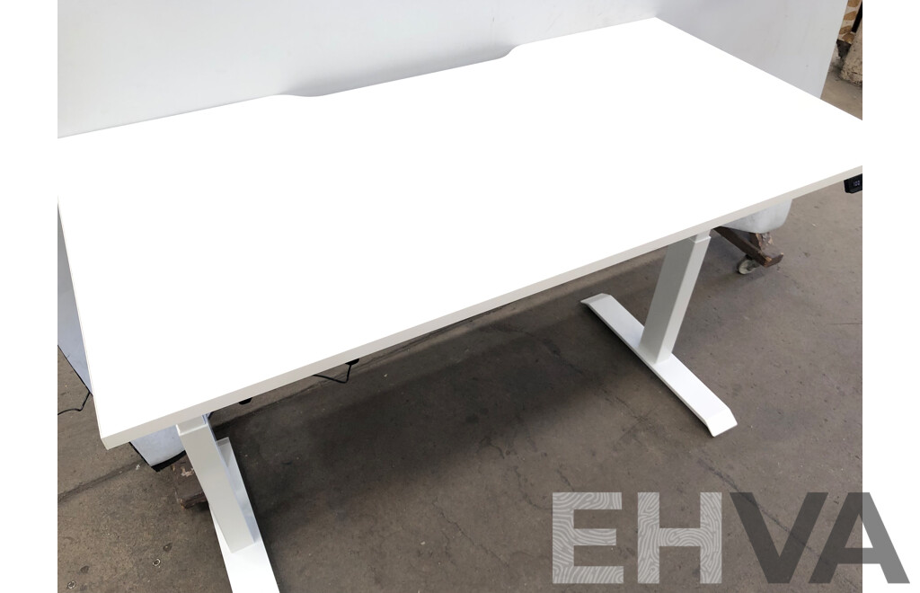 JasonL 1560mm Premium Height Adjustable Desk with Cable Scallop