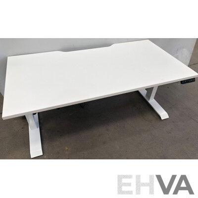 JasonL 1560mm Premium Height Adjustable Desk with Cable Scallop