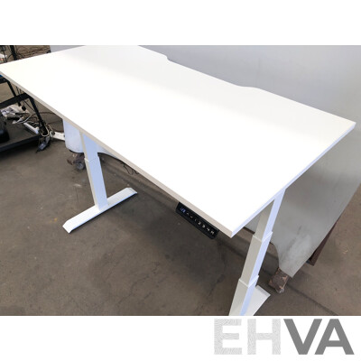 JasonL 1560mm Premium Height Adjustable Desk with Cable Scallop