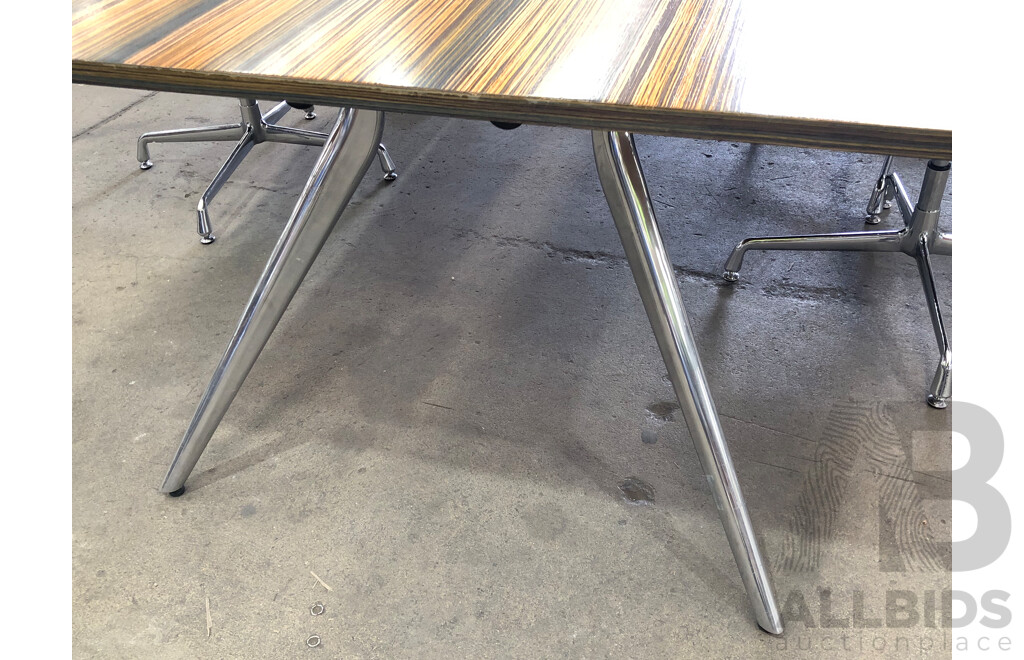 Contemporary Boardroom Table and 10 Chairs