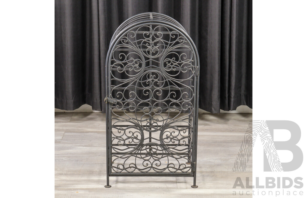 Modern Dome Top Cage Form Wine Rack