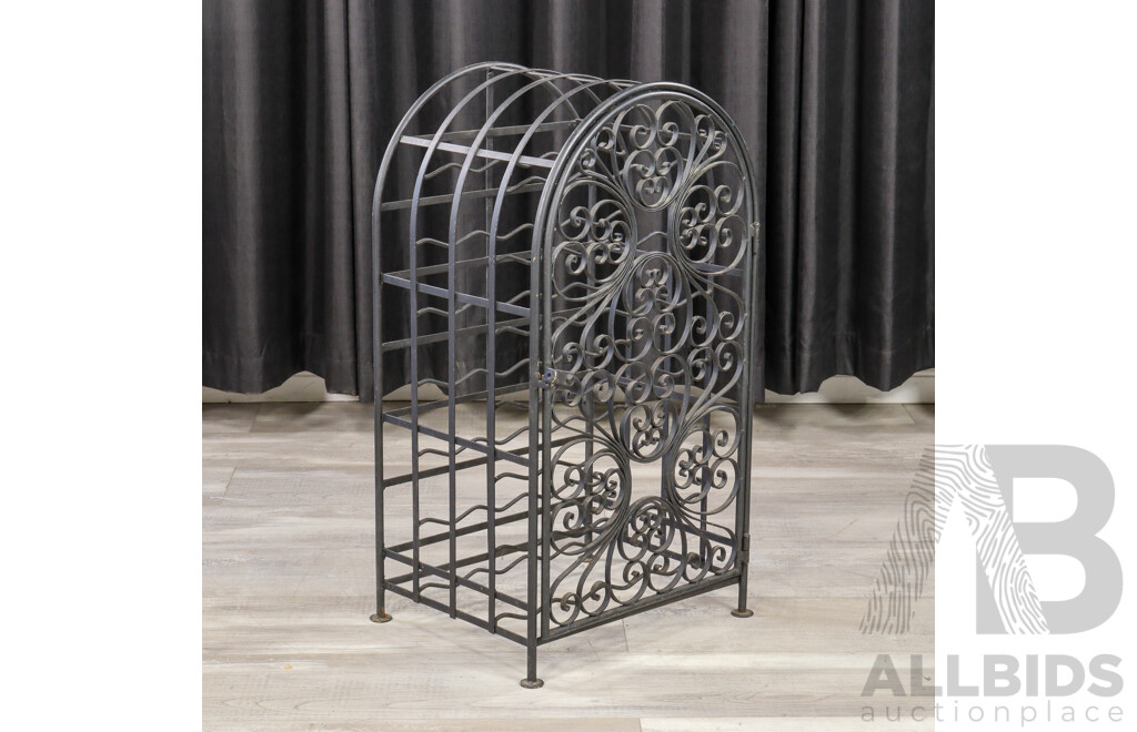 Modern Dome Top Cage Form Wine Rack