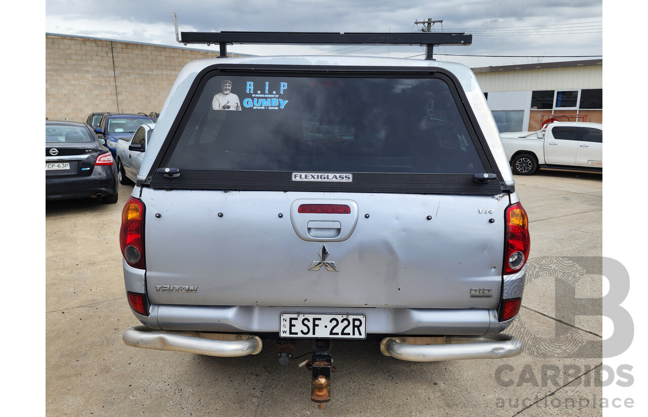 8/2008 Mitsubishi Triton VR (4x4) ML MY09 Double Cab Utility Silver 3.2L