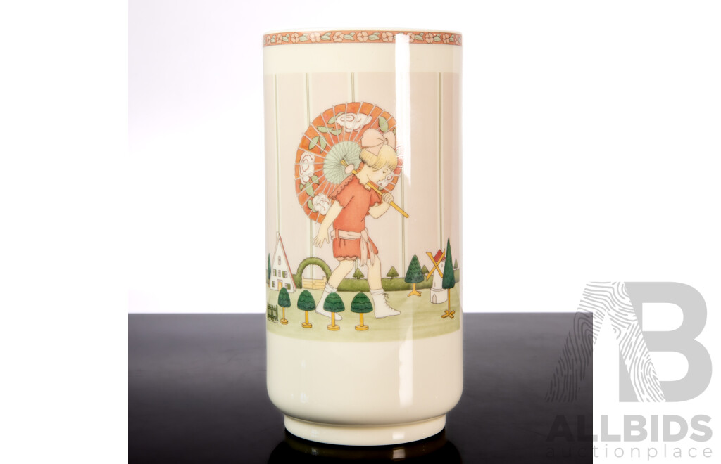 English Minton Porcelain Vase in Golden Days Series