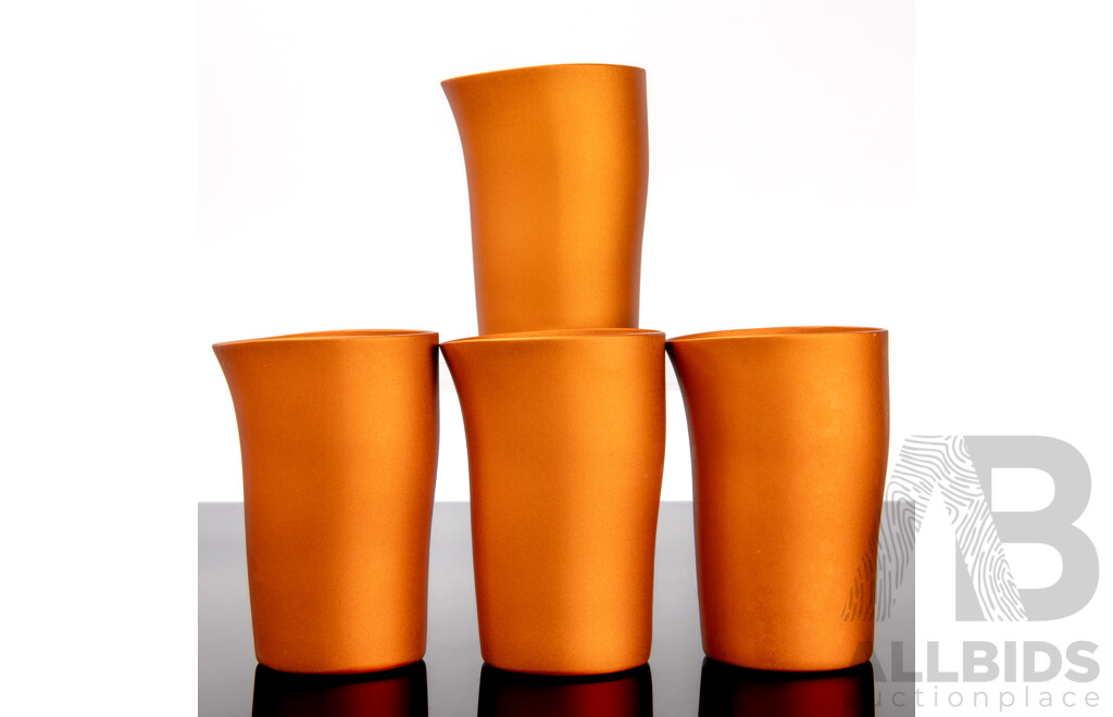 Set Four Australian Made Fink & Co Matt Beakers Designed by Robert Forster