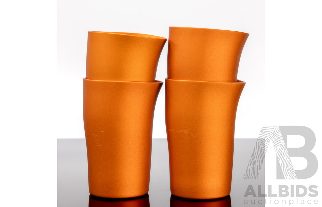 Set Four Australian Made Fink & Co Matt Beakers Designed by Robert Forster