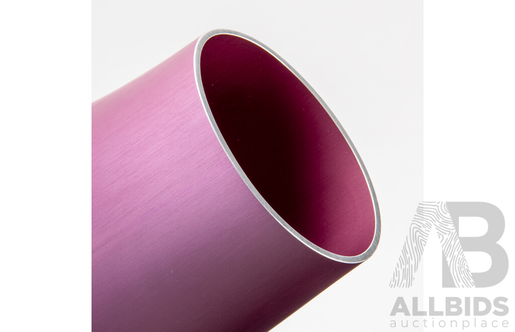 Australian Made Fink & Co Matt Pink Satin Vase Designed by Robert Forster