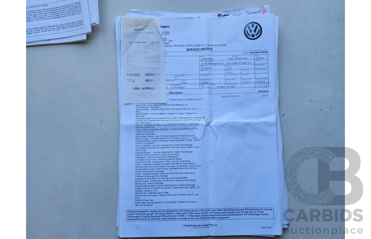 11/2012 Volkswagen Golf 118 TSI Comfortline 1K MY13 5d Hatchback Grey 1.4L