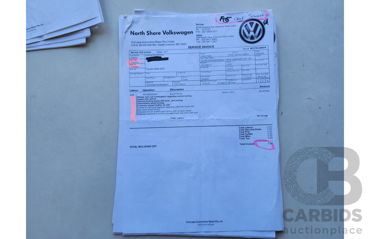 11/2012 Volkswagen Golf 118 TSI Comfortline 1K MY13 5d Hatchback Grey 1.4L