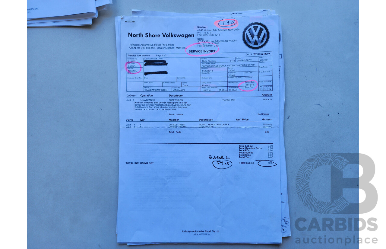 11/2012 Volkswagen Golf 118 TSI Comfortline 1K MY13 5d Hatchback Grey 1.4L