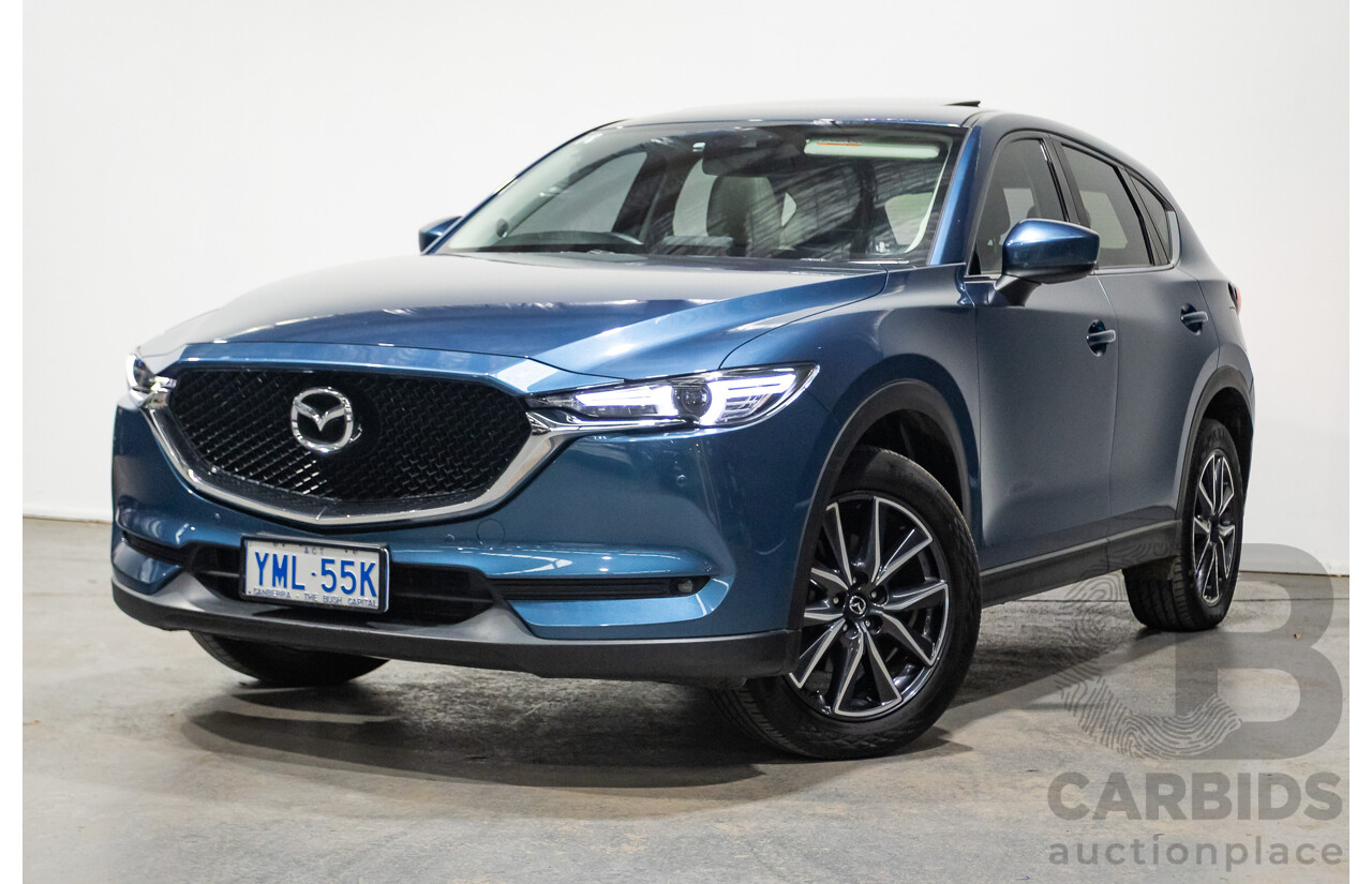 02/2017 Mazda CX-5 GT (AWD) KF MY17 4d Wagon Machine Eternal Blue Twin Turbo Diesel 2.2L