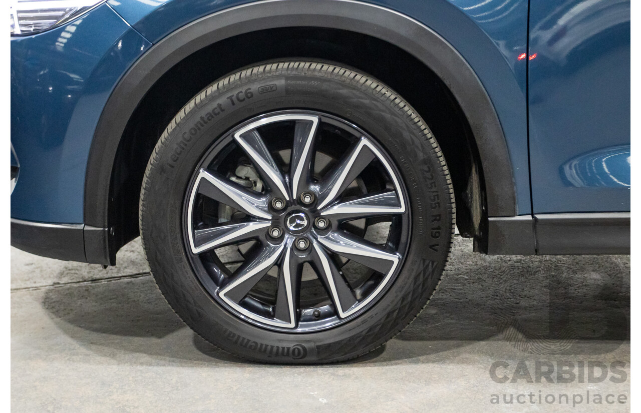 02/2017 Mazda CX-5 GT (AWD) KF MY17 4d Wagon Machine Eternal Blue Twin Turbo Diesel 2.2L