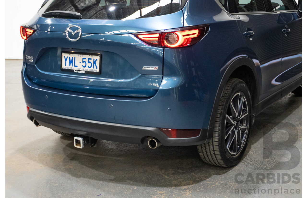 02/2017 Mazda CX-5 GT (AWD) KF MY17 4d Wagon Machine Eternal Blue Twin Turbo Diesel 2.2L
