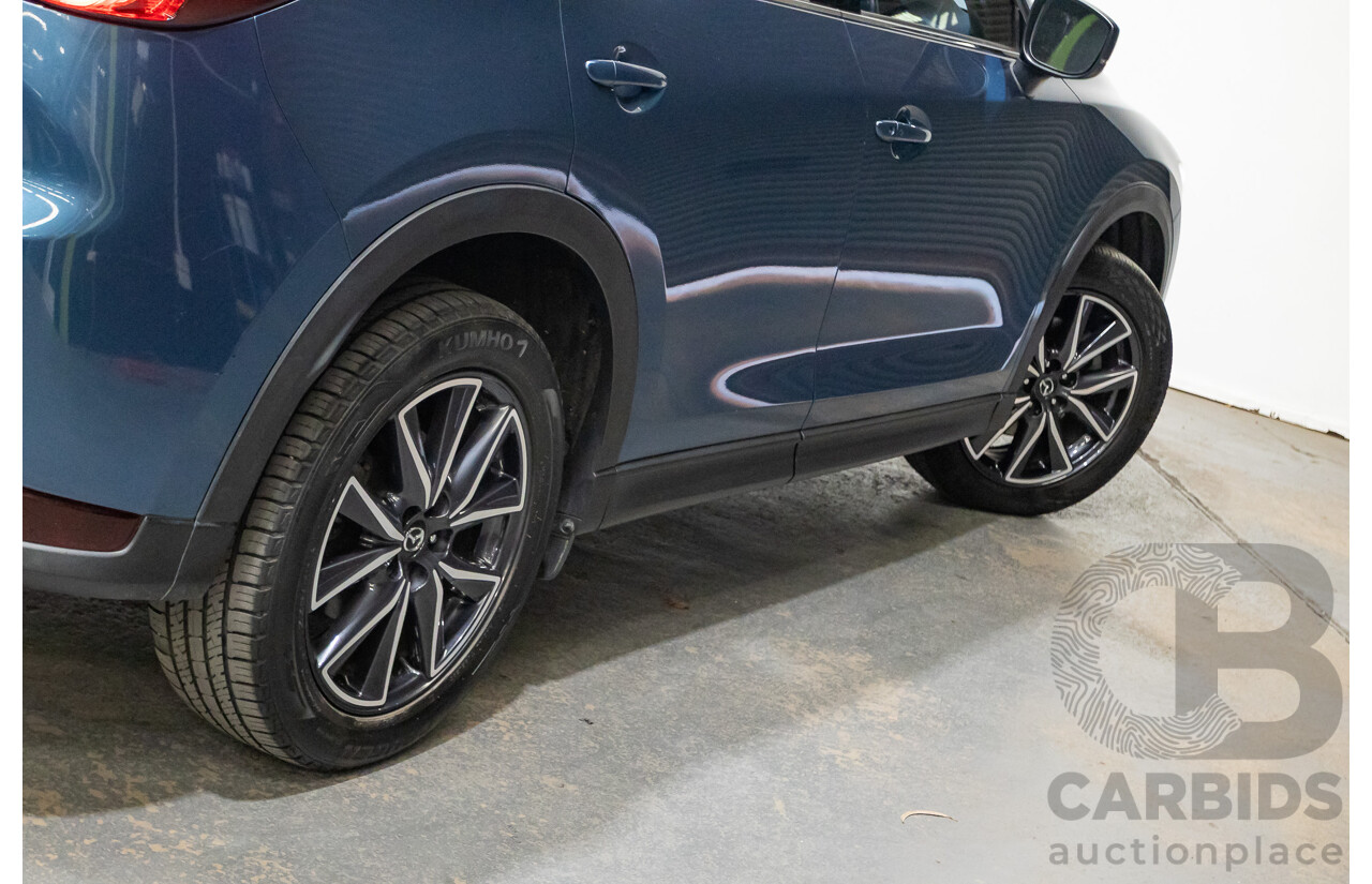 02/2017 Mazda CX-5 GT (AWD) KF MY17 4d Wagon Machine Eternal Blue Twin Turbo Diesel 2.2L