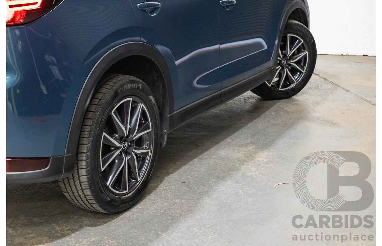 02/2017 Mazda CX-5 GT (AWD) KF MY17 4d Wagon Machine Eternal Blue Twin Turbo Diesel 2.2L