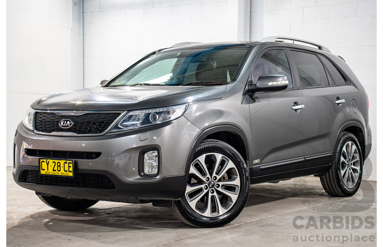 5/2015 Kia Sorento Platinum (4x4) XM MY15 4d Wagon Platinum Graphite Metallic Turbo Diesel 2.2L - 7 Seater