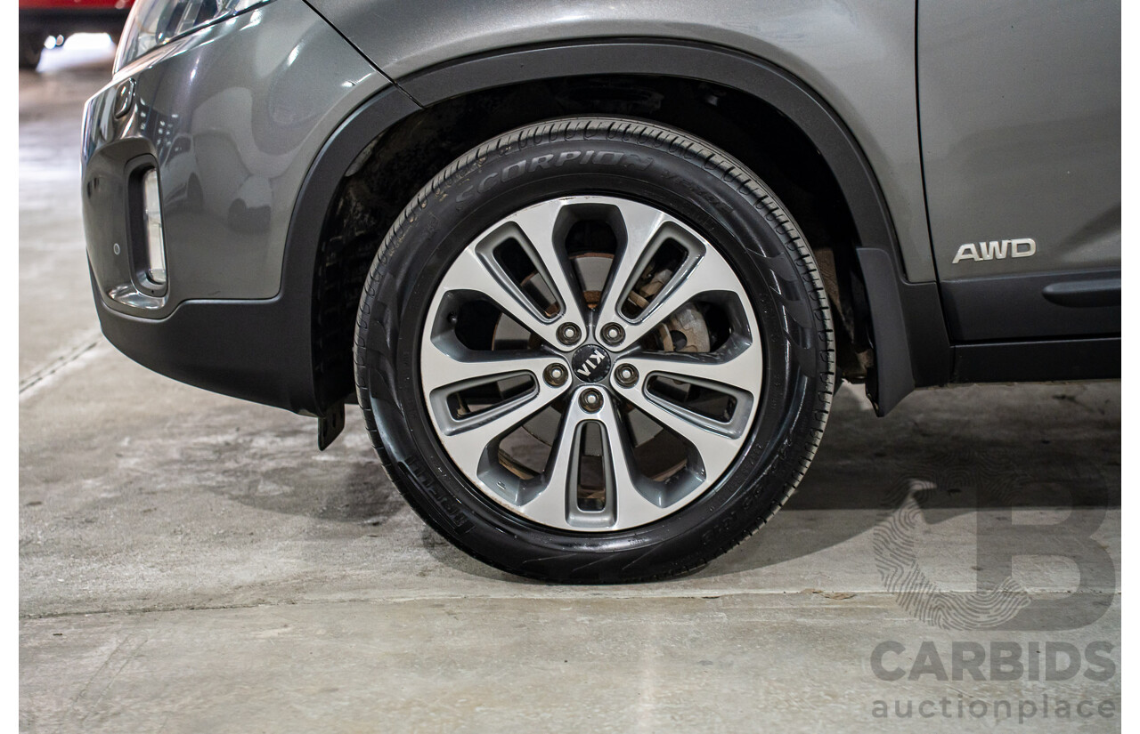 5/2015 Kia Sorento Platinum (4x4) XM MY15 4d Wagon Platinum Graphite Metallic Turbo Diesel 2.2L - 7 Seater