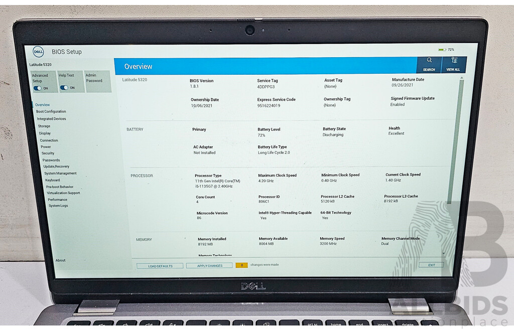 Dell Latitude 5320 11th Gen Intel Core I5 (1135G7) 2.40GHz-4.20GHz 4-Core CPU 13.3-Inch FHD Laptop