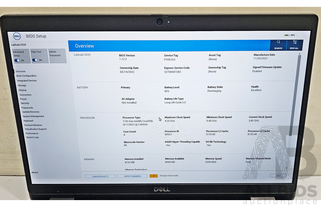 Dell Latitude 5320 11th Gen Intel Core I5 (1135G7) 2.40GHz-4.20GHz 4-Core CPU 13.3-Inch FHD Laptop