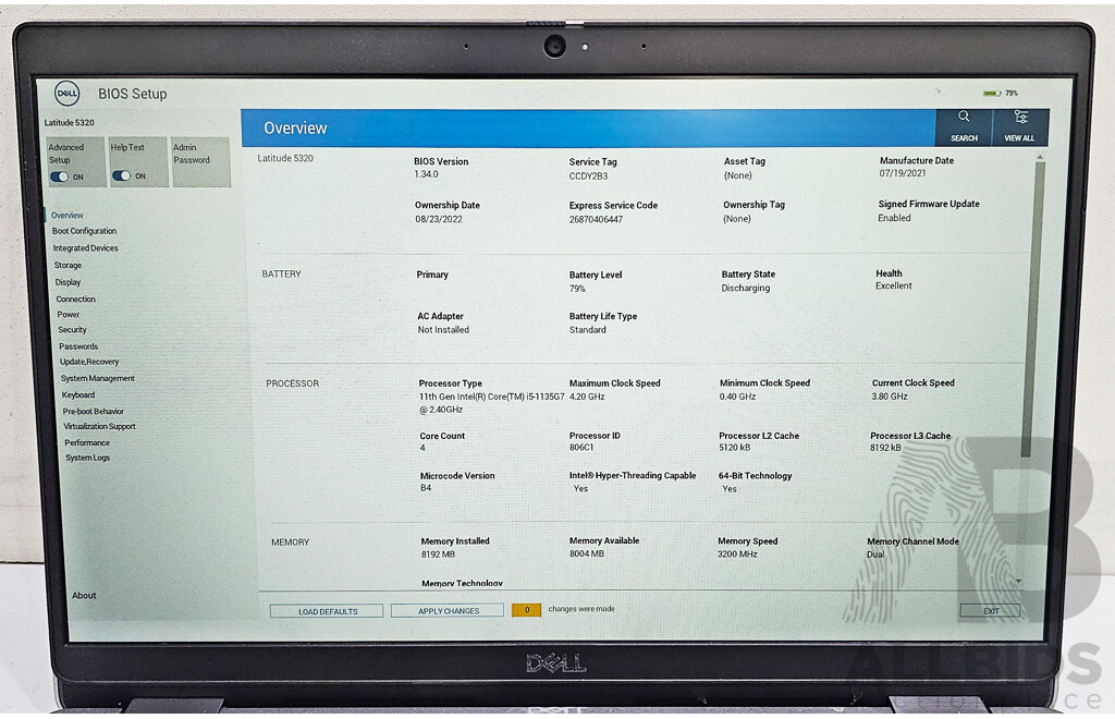 Dell Latitude 5320 11th Gen Intel Core I5 (1135G7) 2.40GHz-4.20GHz 4-Core CPU 13.3-Inch FHD Laptop