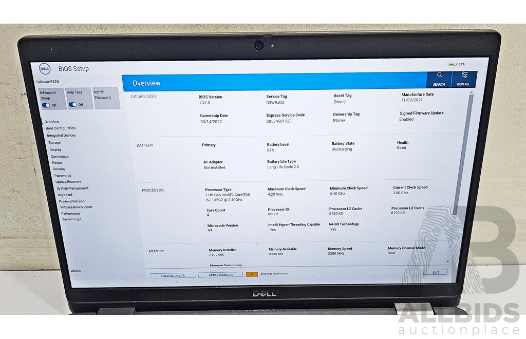 Dell Latitude 5320 11th Gen Intel Core I5 (1135G7) 2.40GHz-4.20GHz 4-Core CPU 13.3-Inch FHD Laptop