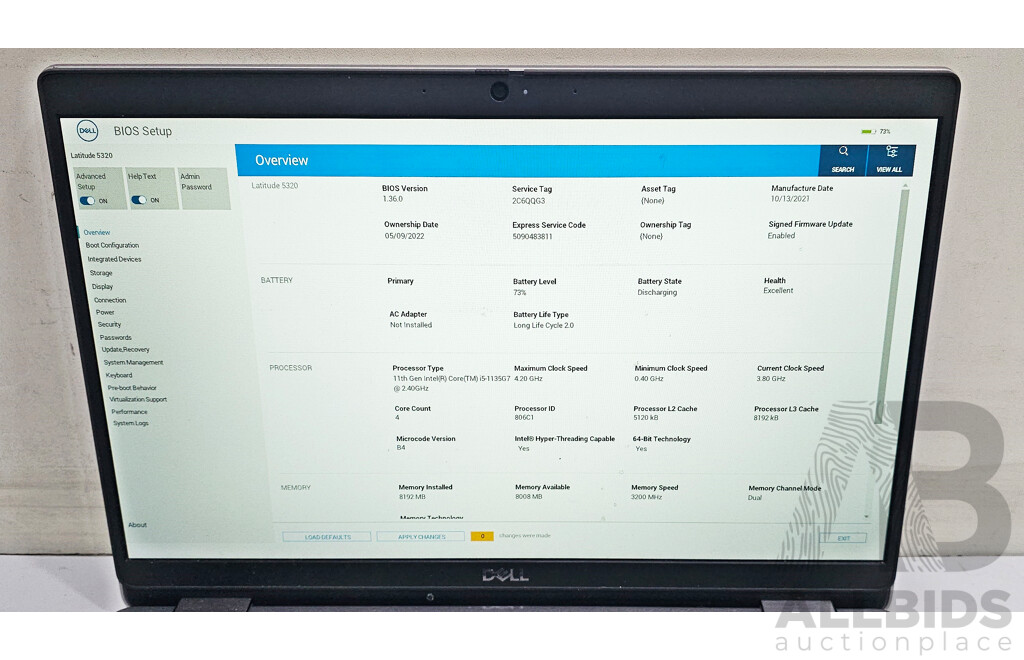 Dell Latitude 5320 11th Gen Intel Core I5 (1135G7) 2.40GHz-4.20GHz 4-Core CPU 13.3-Inch FHD Laptop