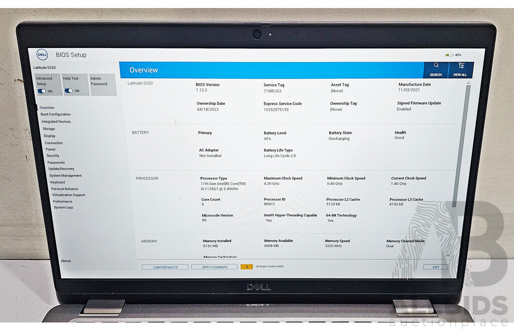Dell Latitude 5320 11th Gen Intel Core I5 (1135G7) 2.40GHz-4.20GHz 4-Core CPU 13.3-Inch FHD Laptop