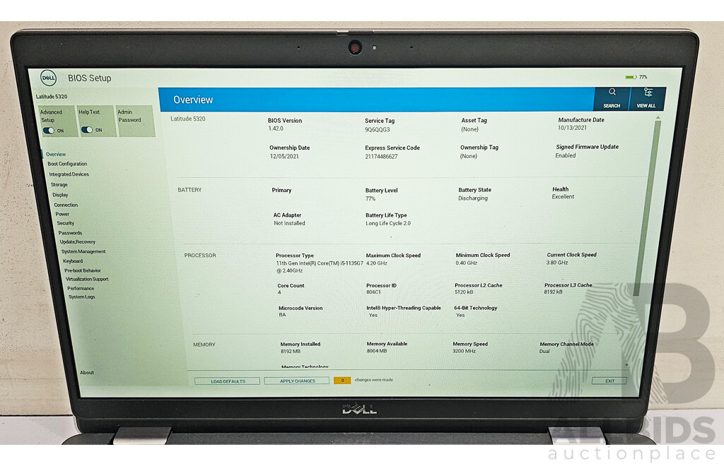 Dell Latitude 5320 11th Gen Intel Core I5 (1135G7) 2.40GHz-4.20GHz 4-Core CPU 13.3-Inch FHD Laptop