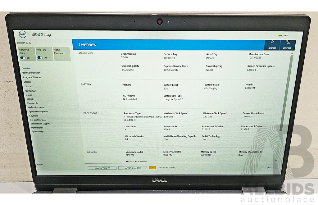 Dell Latitude 5320 11th Gen Intel Core I5 (1135G7) 2.40GHz-4.20GHz 4-Core CPU 13.3-Inch FHD Laptop