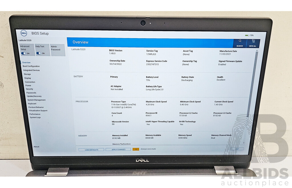 Dell Latitude 5320 11th Gen Intel Core I5 (1135G7) 2.40GHz-4.20GHz 4-Core CPU 13.3-Inch FHD Laptop