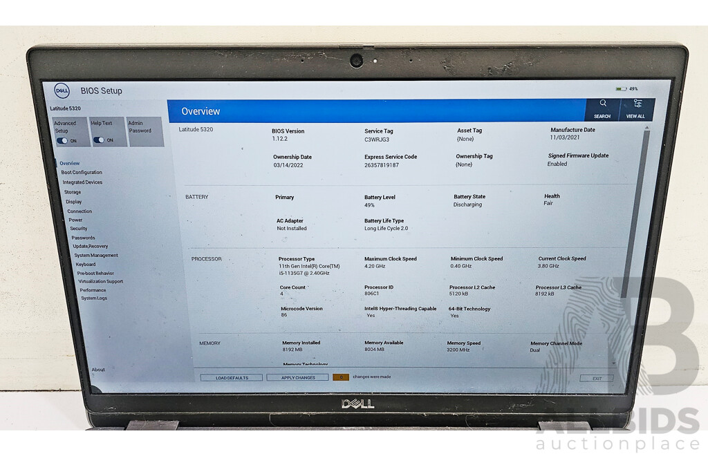 Dell Latitude 5320 11th Gen Intel Core I5 (1135G7) 2.40GHz-4.20GHz 4-Core CPU 13.3-Inch FHD Laptop