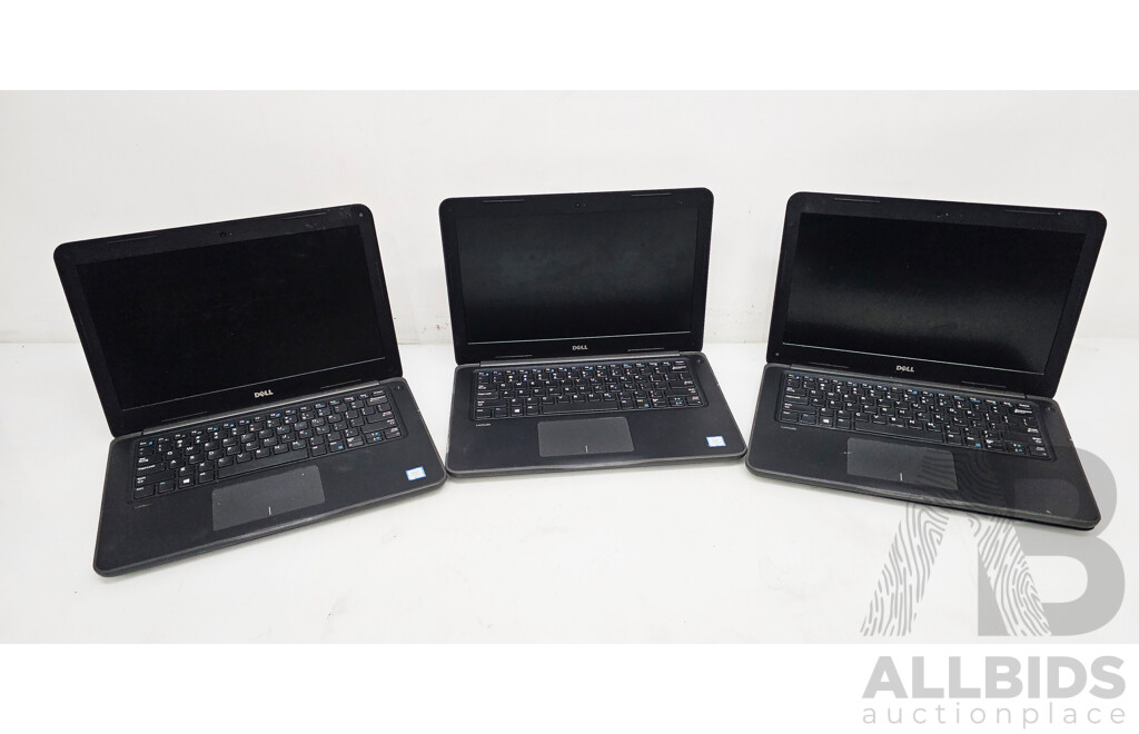 Dell Latitude 3380 Intel Core I3 (6006U) 2.00GHz 2-Core CPU 13.3-Inch Laptop - Lot of Three