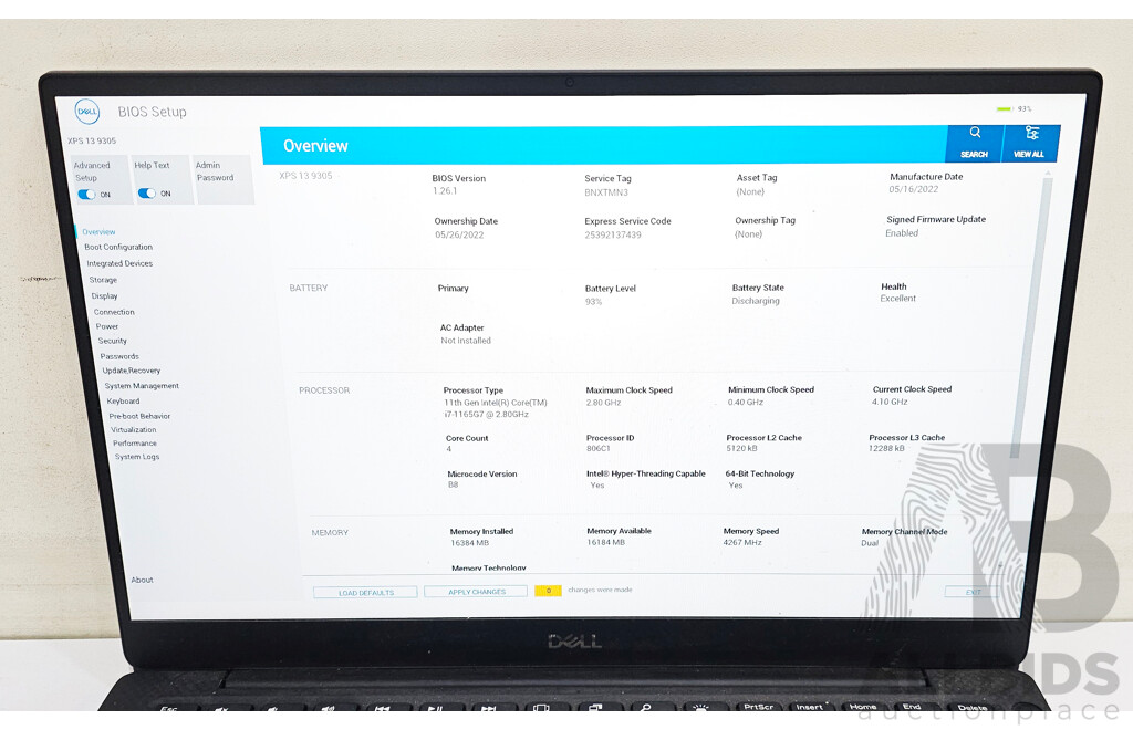 Dell  XPS 9305 Intel Core I7 (1165G7) 2.80GHz-4.70GHz 4-Core CPU 13-Inch Laptop