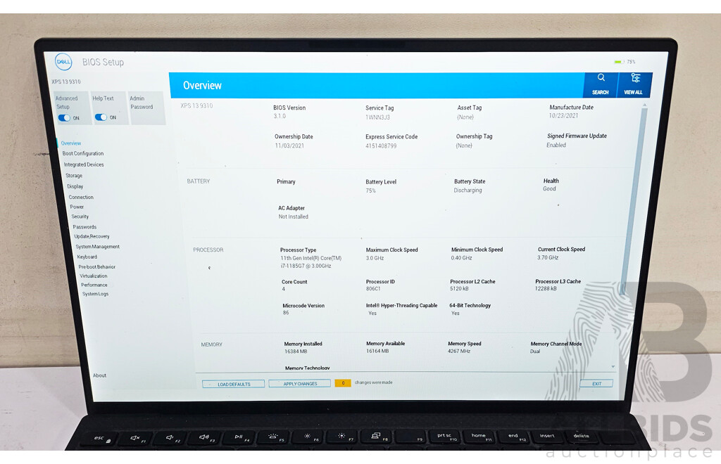 Dell  XPS 13 9310 Intel Core I7 (1185G7) 3.0GHz-4.80GHz 4-Core CPU 13-Inch Laptop