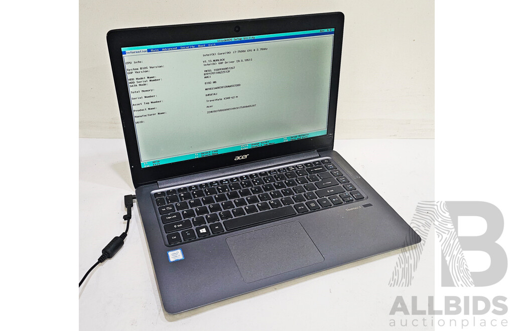 Acer TravelMate (X349-G2-M) Intel Core I7 (7500U) 2.70GHz-3.50GHz 2-Core CPU 14-Inch Laptop