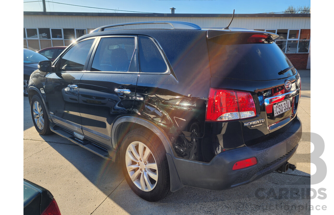 4/2010 Kia Sorento Platinum (4x4) XM 4d Wagon Black 2.2L