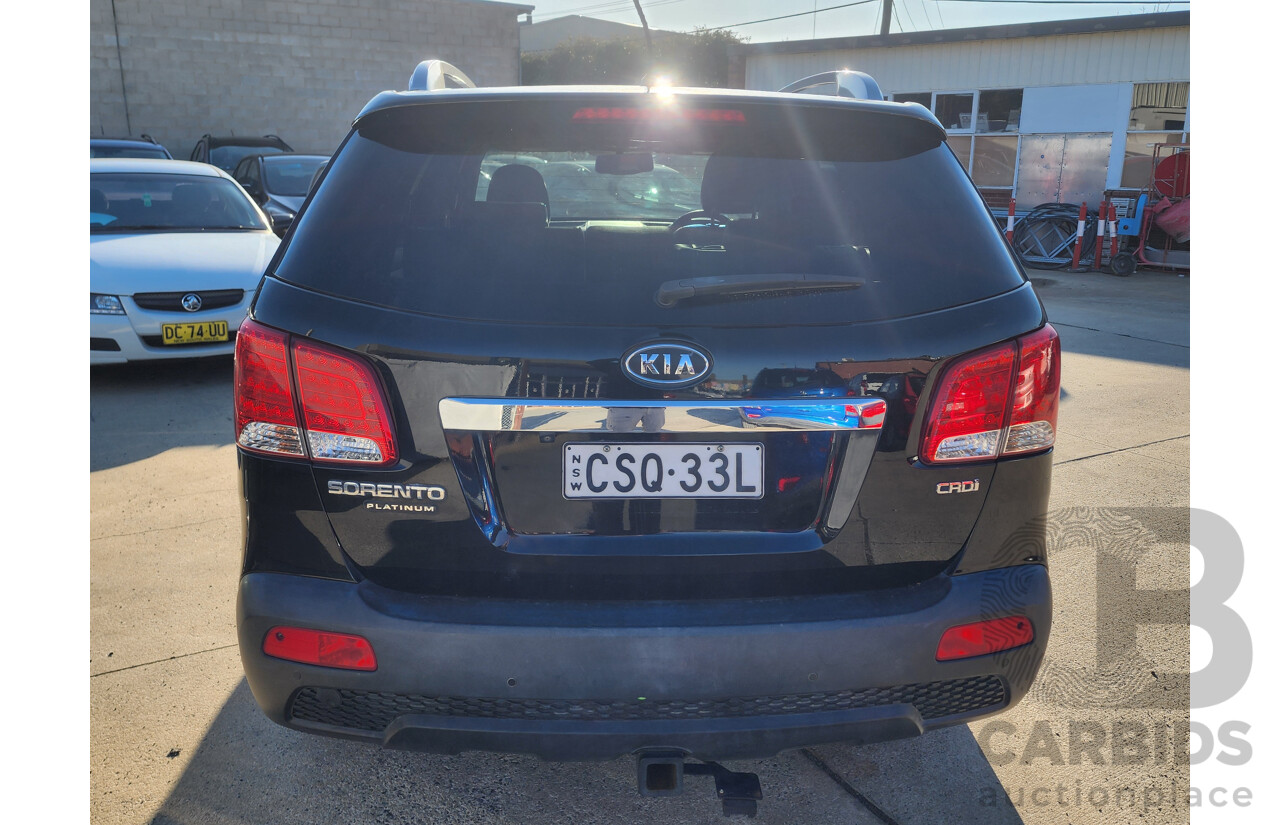 4/2010 Kia Sorento Platinum (4x4) XM 4d Wagon Black 2.2L
