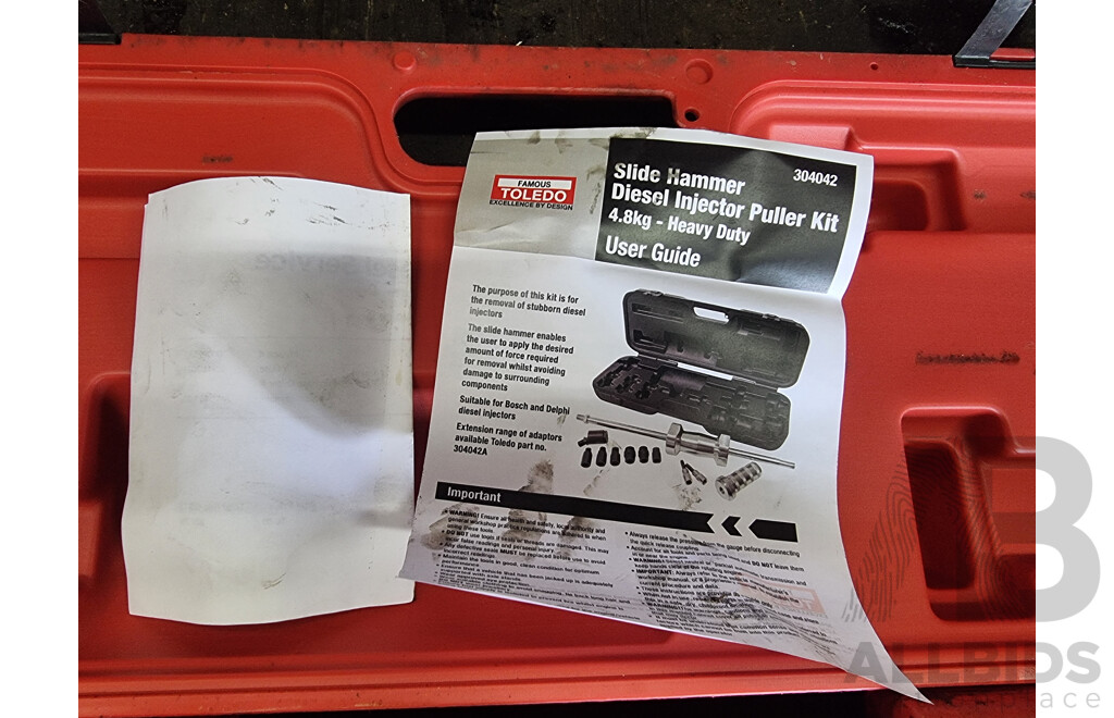 Toledo, Slide Hammer Diesel Injector Puller Kit