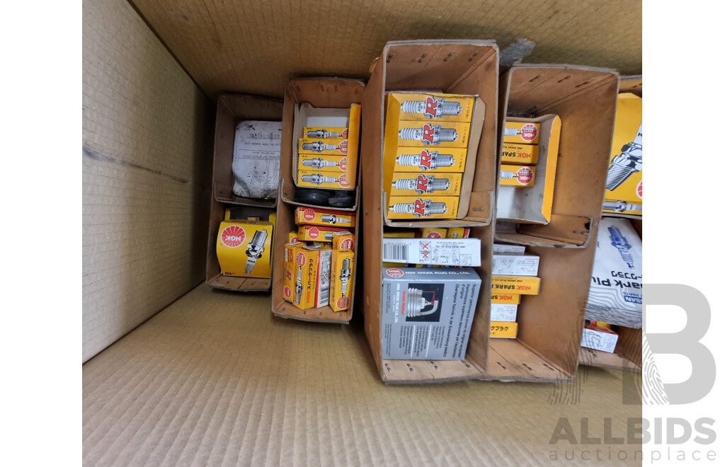 Assorted Job Lot - Miscellaneous Box of Spark Plugs ETC