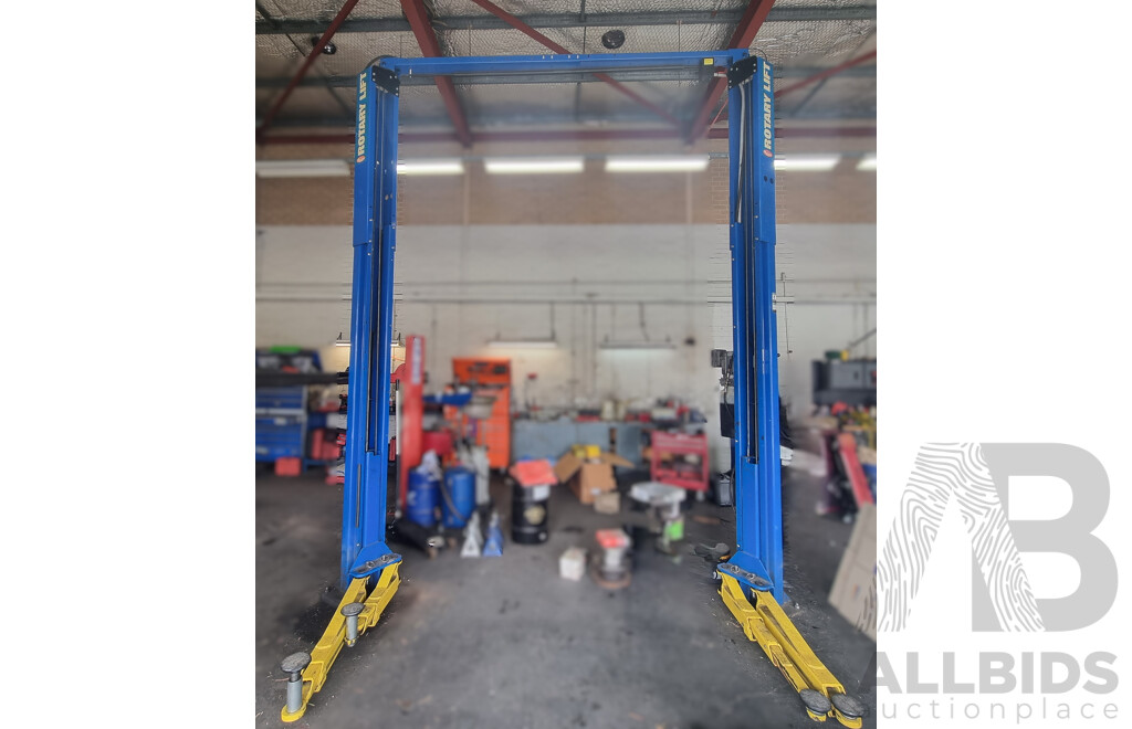 Rotary Lift, Two-Post 4500KG Asymmetric Car Hoist with Attached Height Extension Piece