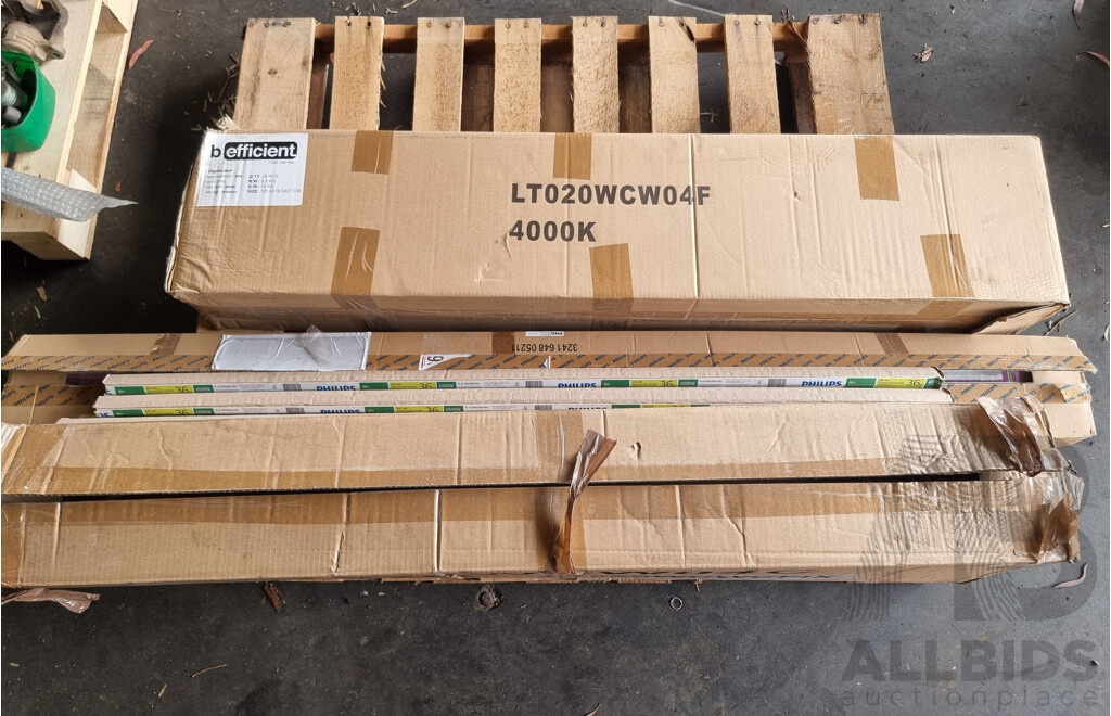 Pallet Containing Quantity of Fluorescent Globes